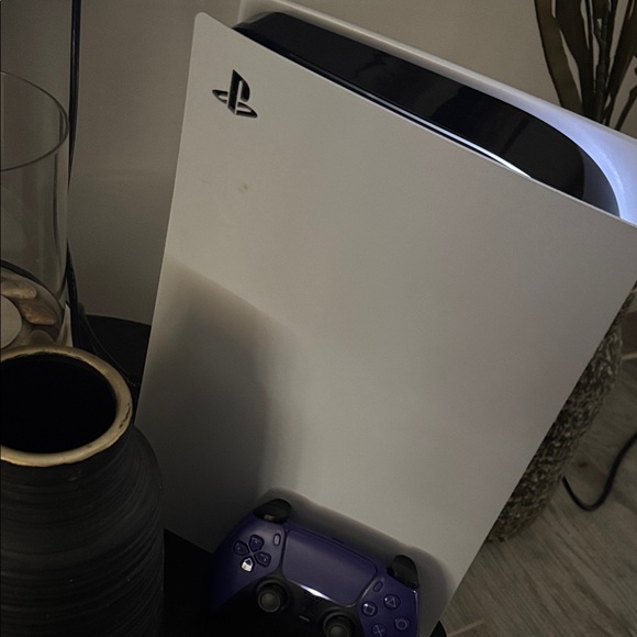 Sony Console with White and Black Finish